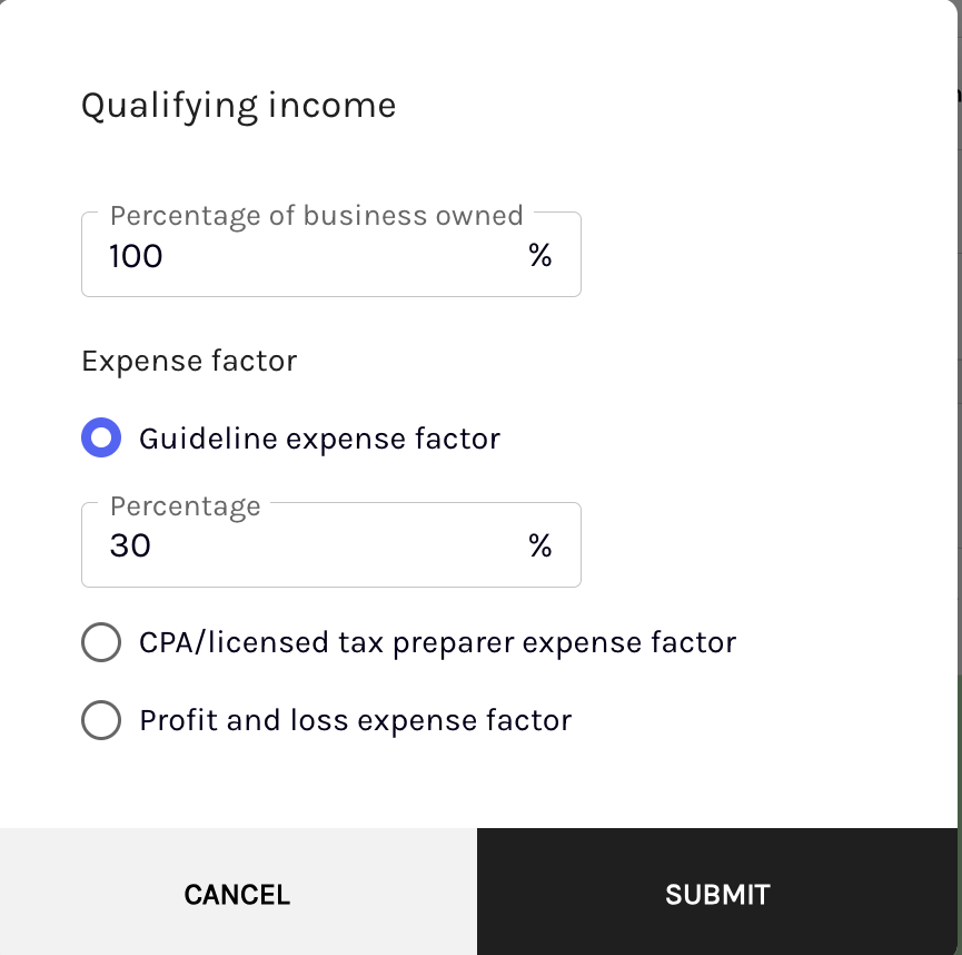 Qualifying income
