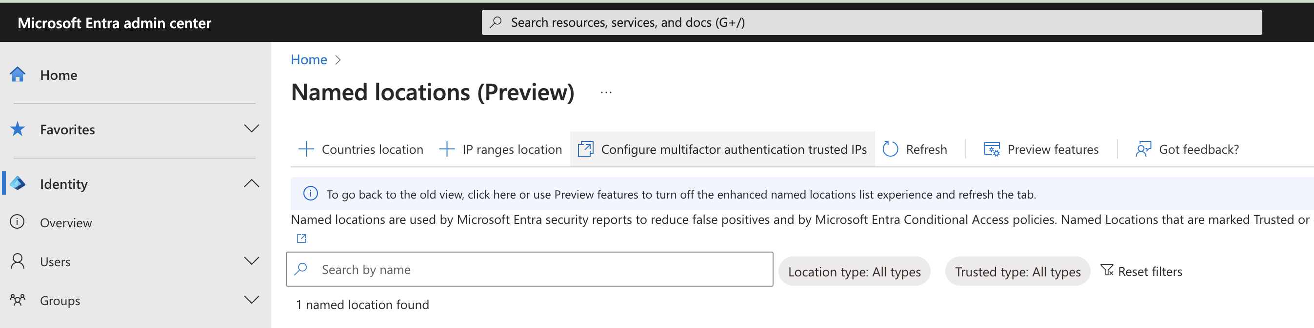 Configure MFA trusted Ip's