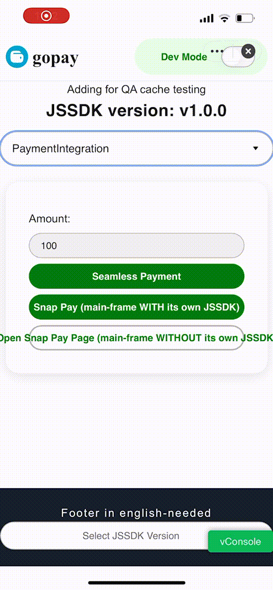 Snap Embedded - Mobile Implementation via Mobile View