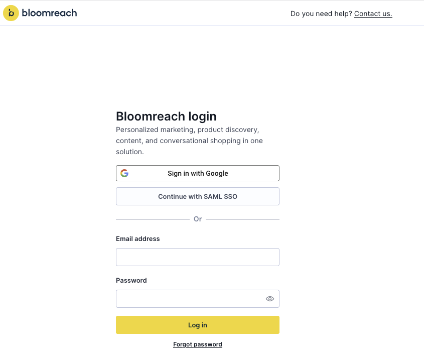 Unified login page interface