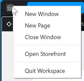 Screenshot showing the default window context menu