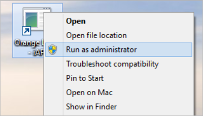 Run as Administrator