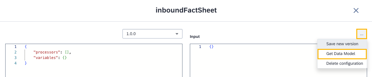 Getting the Data Model of the Workspace from the Processor Page