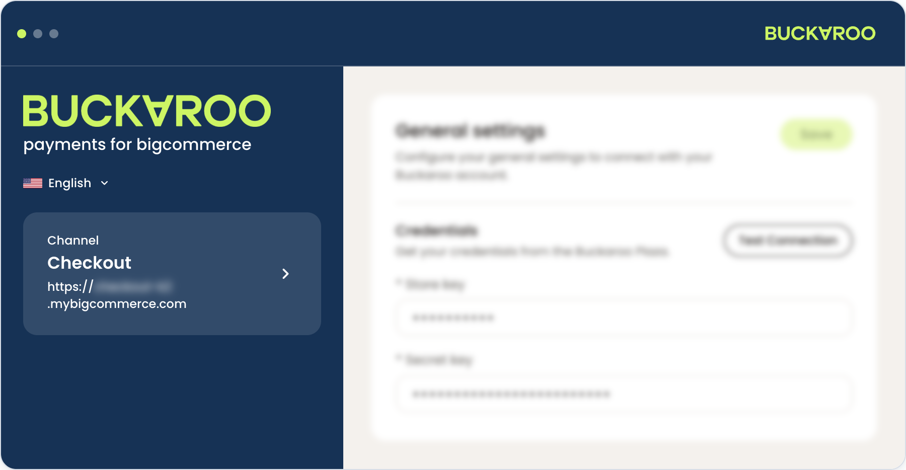 BigCommerce Buckaroo app channel selector