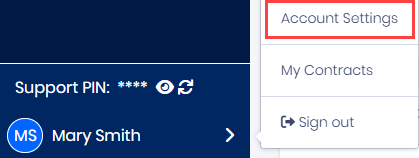 Screenshot of the Account settings tab