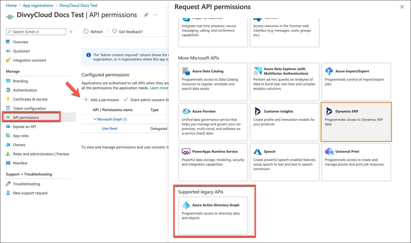 APIPermissions.jpg Azure Portal - API Permissions