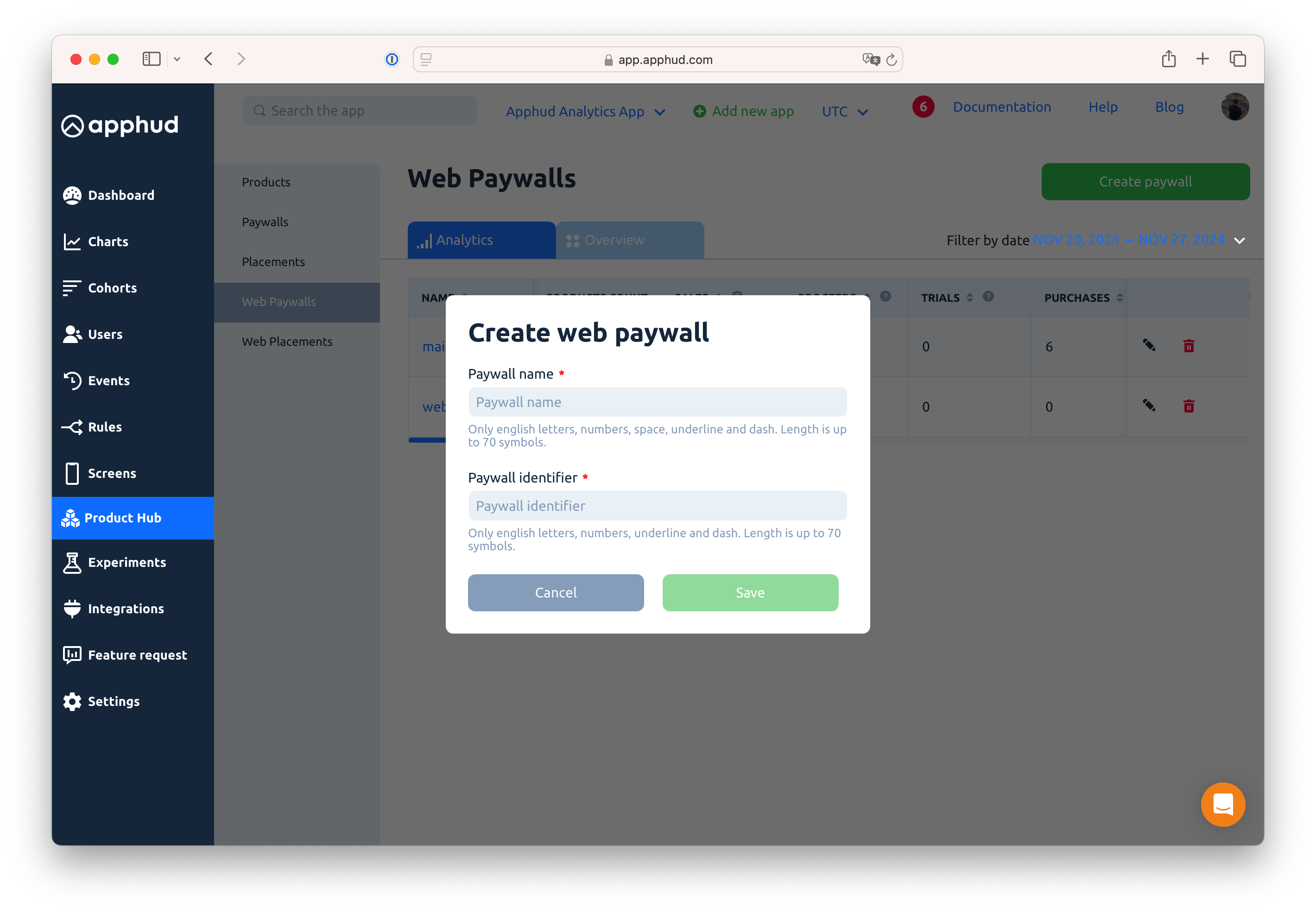 Create Web Paywall Example