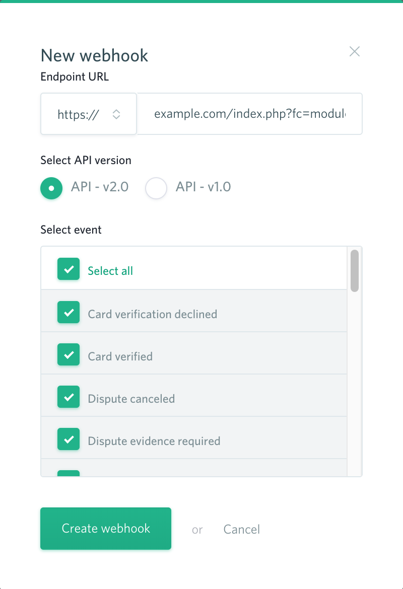 Configure Webhook