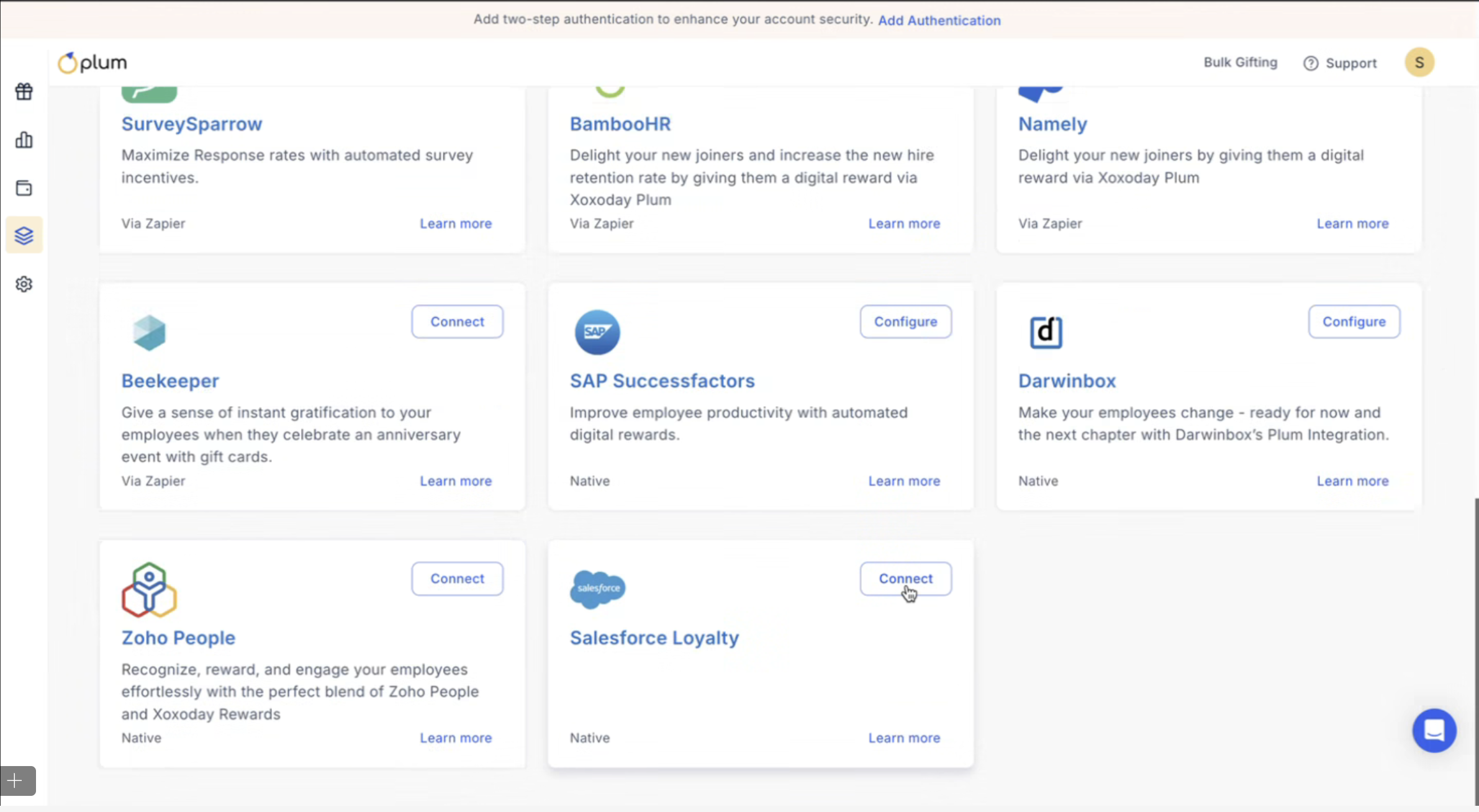 Salesforce Loyalty Integration Card