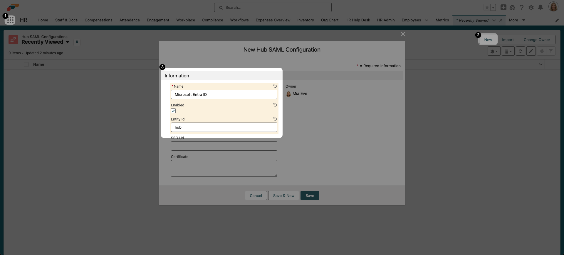  SAML configuration with Microsoft Entra ID