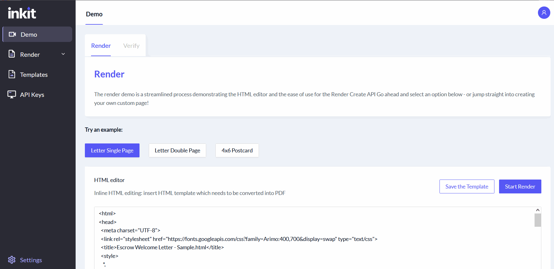 opening the API keys tab.gif