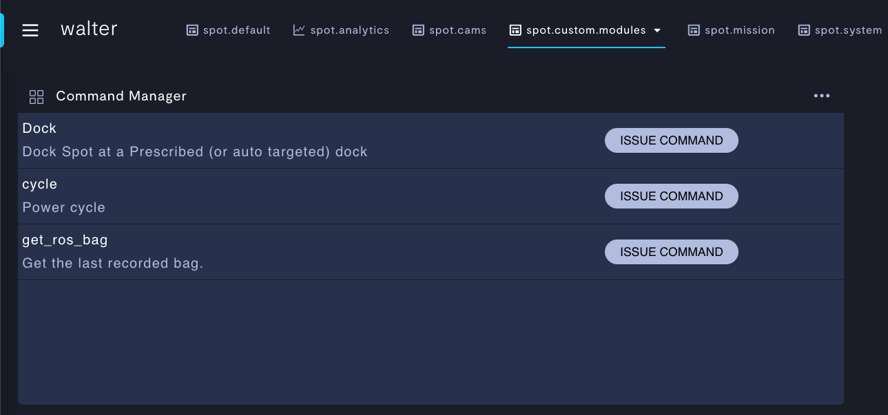 command buttons module