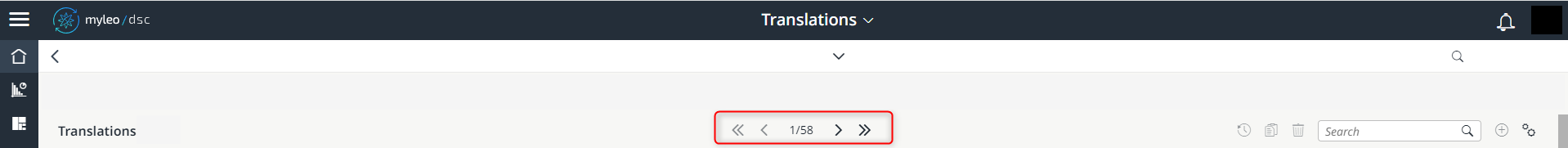 New pagination within the translations UI