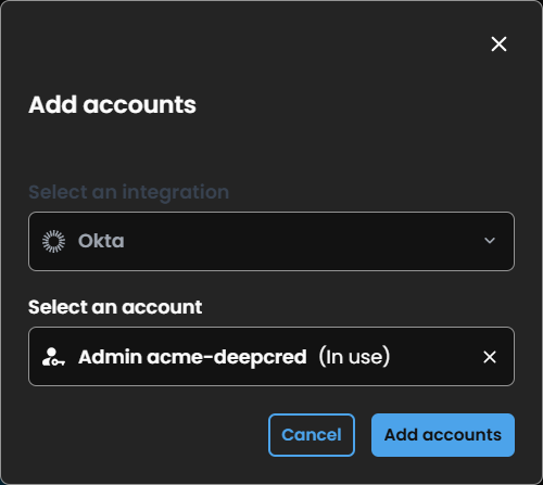 Add accounts