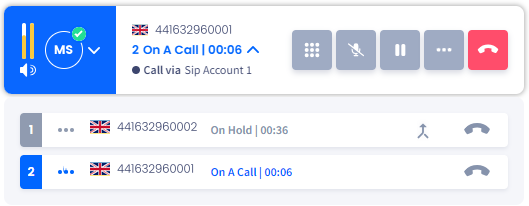 Screenshot of the multi lines: mini mode