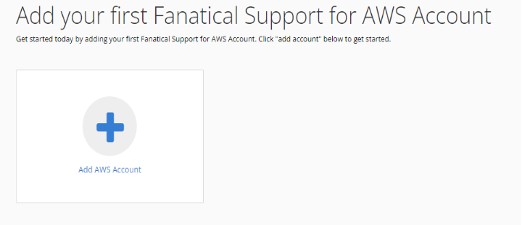 Button to select add AWS account