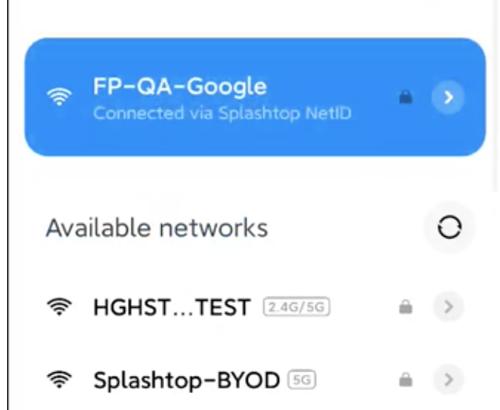 Sample SSID connected