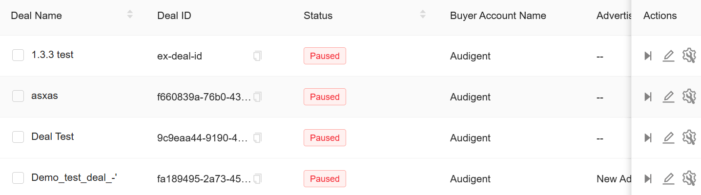 View deal with Paused status