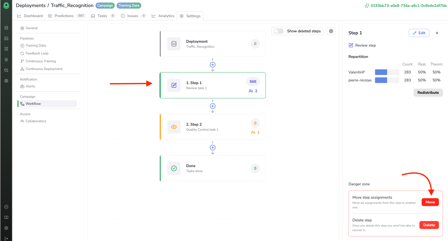 Move from Workflow Settings