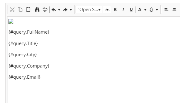 Viewing the Template tab