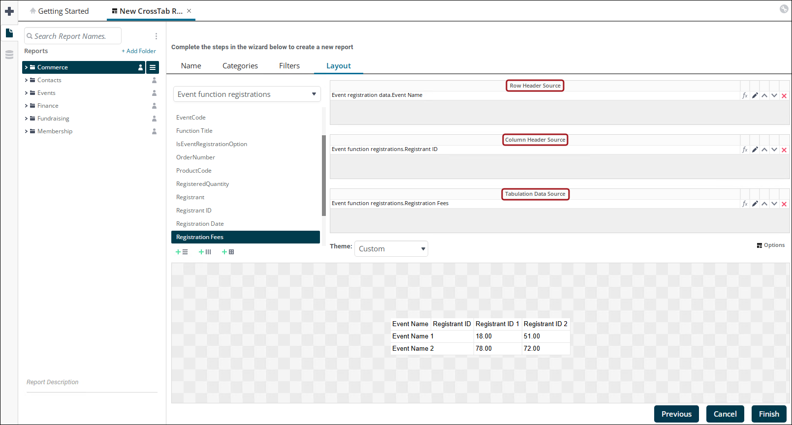 Viewing the Tabulation Data Source