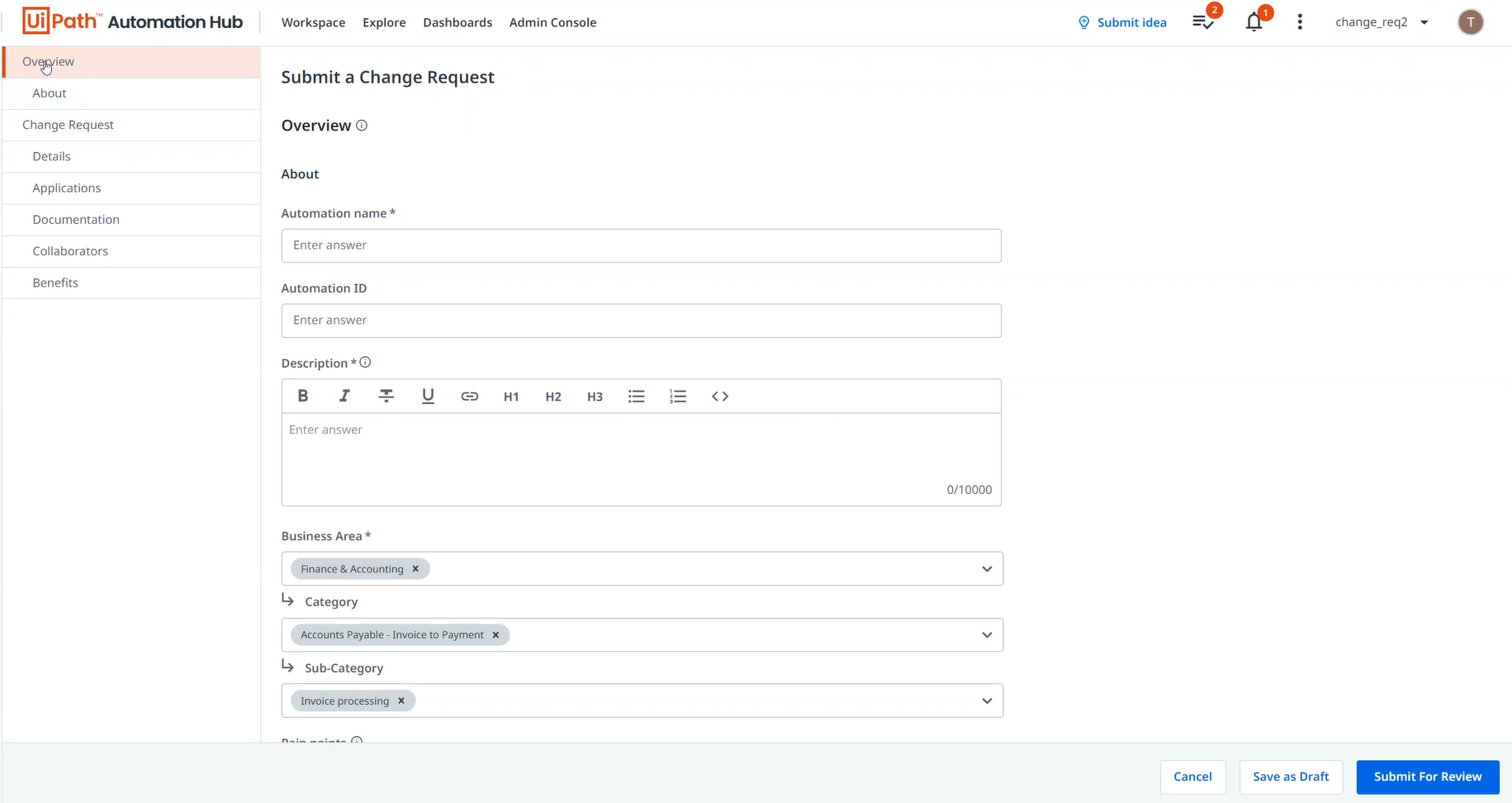 Submit A Change Request