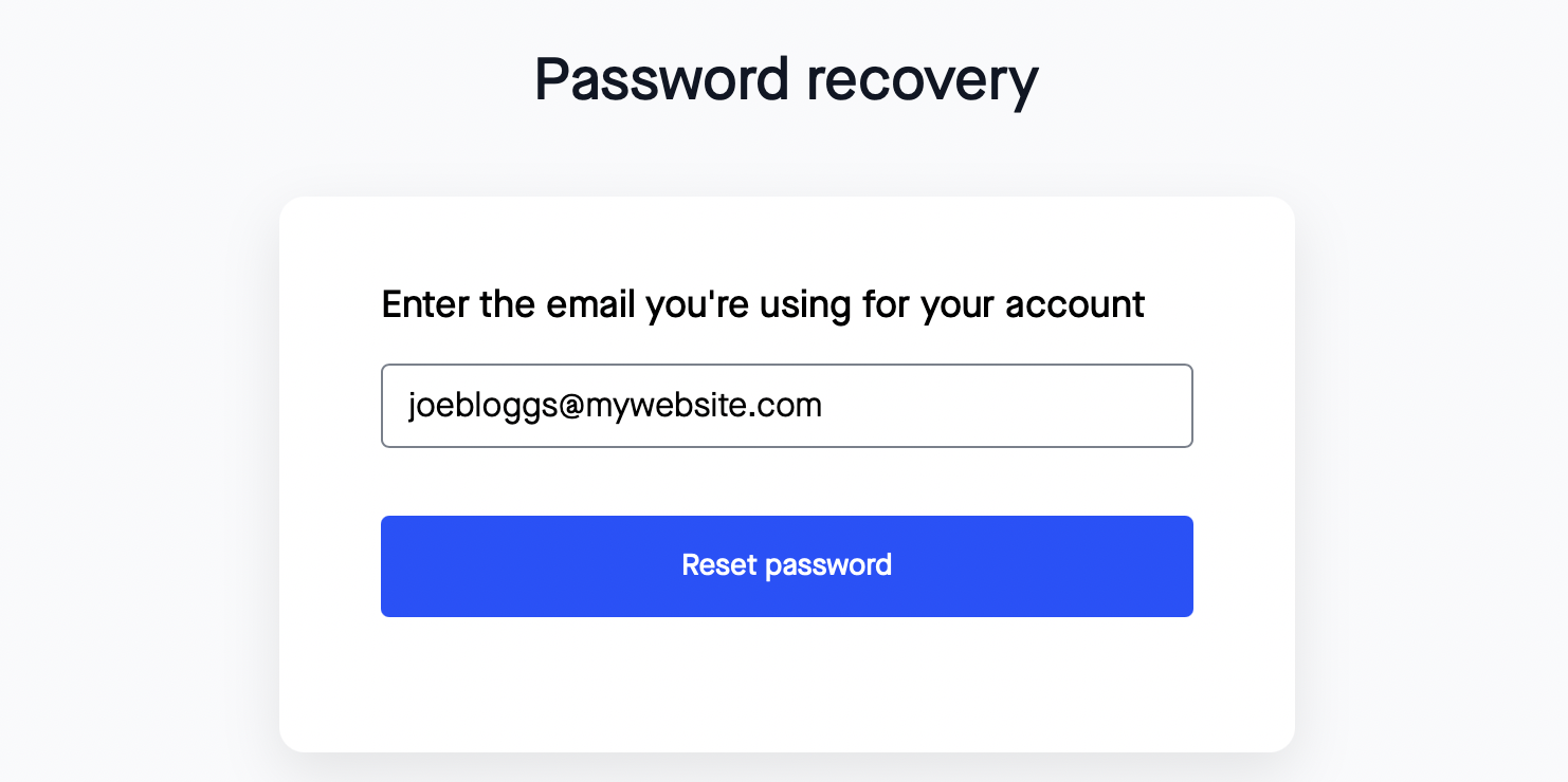 Password recovery form on SpeechKit.png