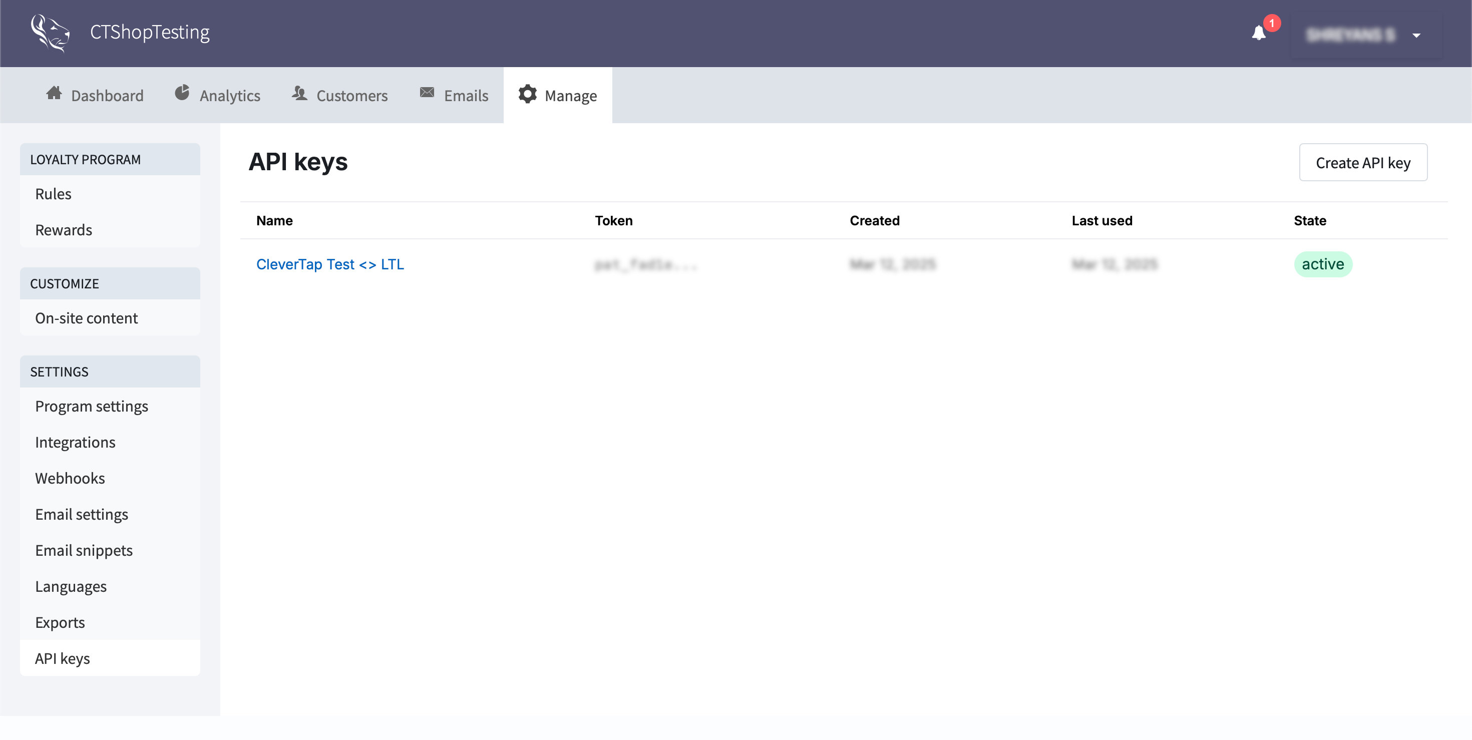 LoyaltyLion Dashboard