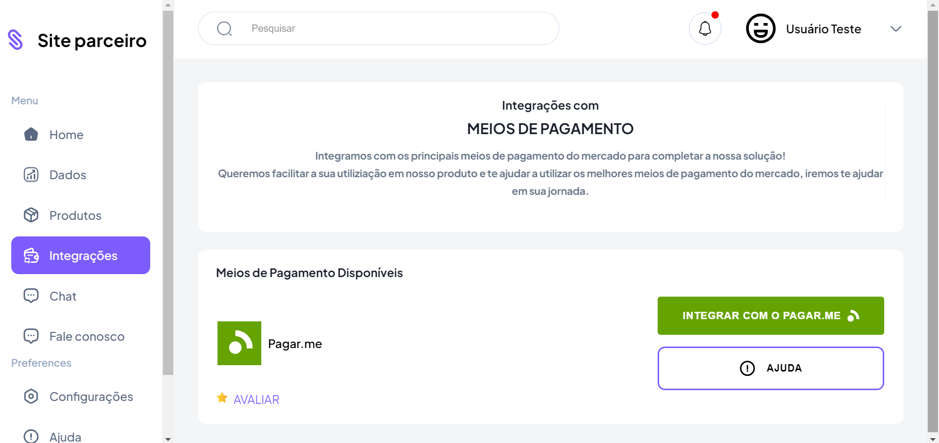 Site parceiro de exemplo.