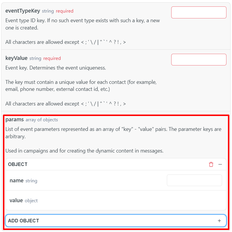 Validating Event Parameters