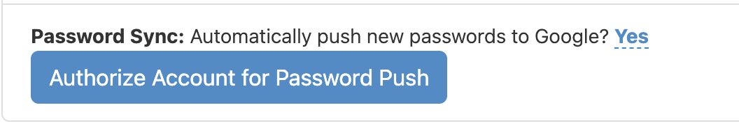 Password sync