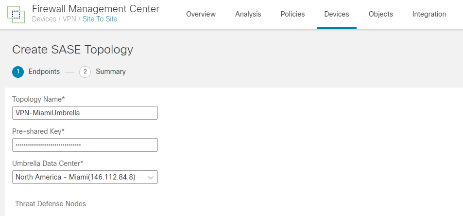 Create SASE Topology