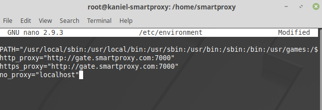 Linux – configure your proxy