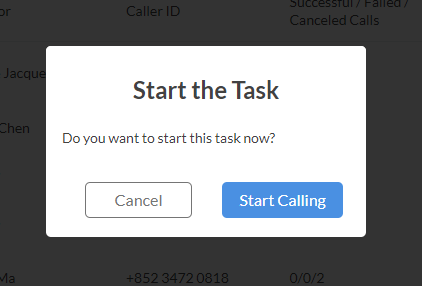 Start Call Task