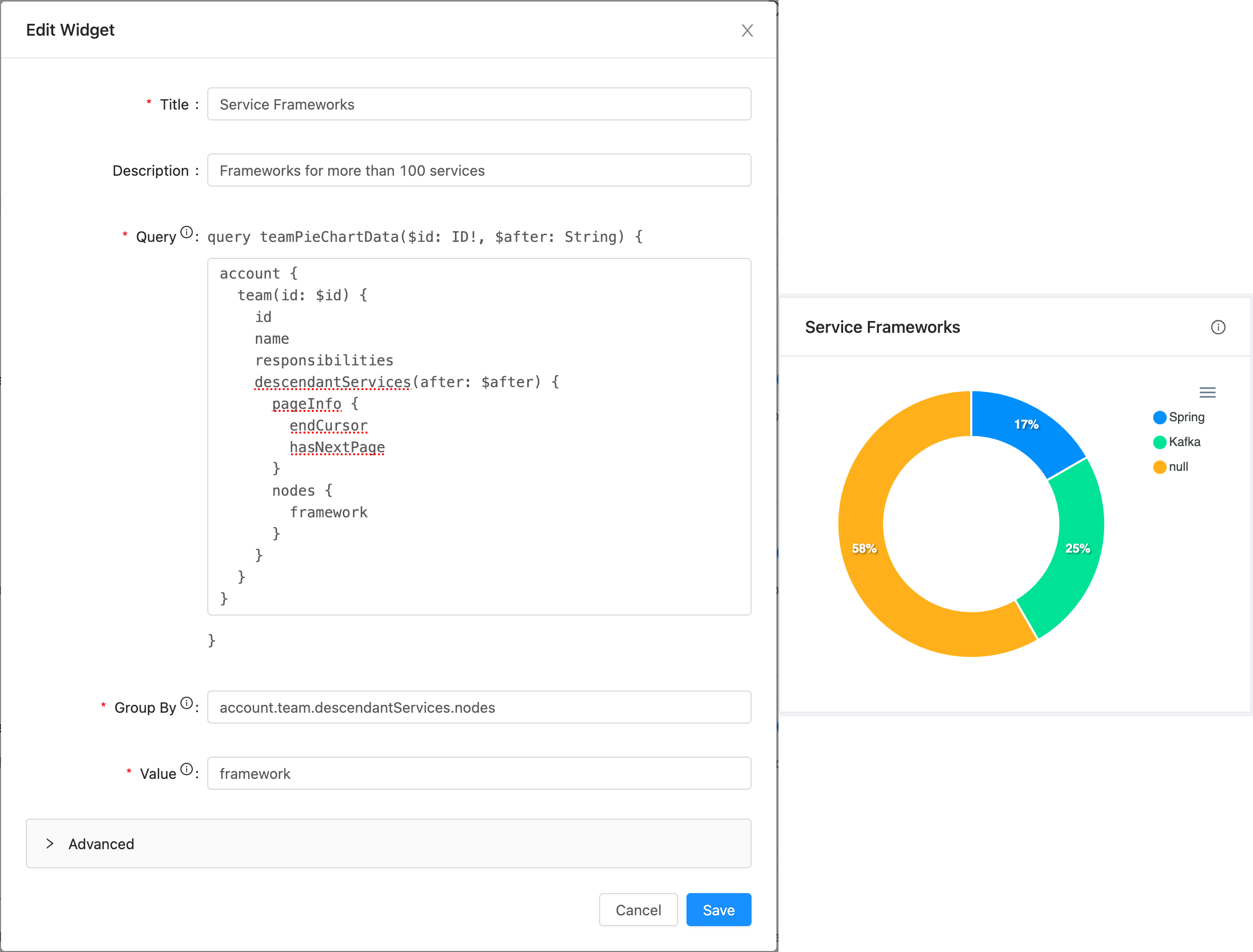 Frameworks with parameters for more than 100 records