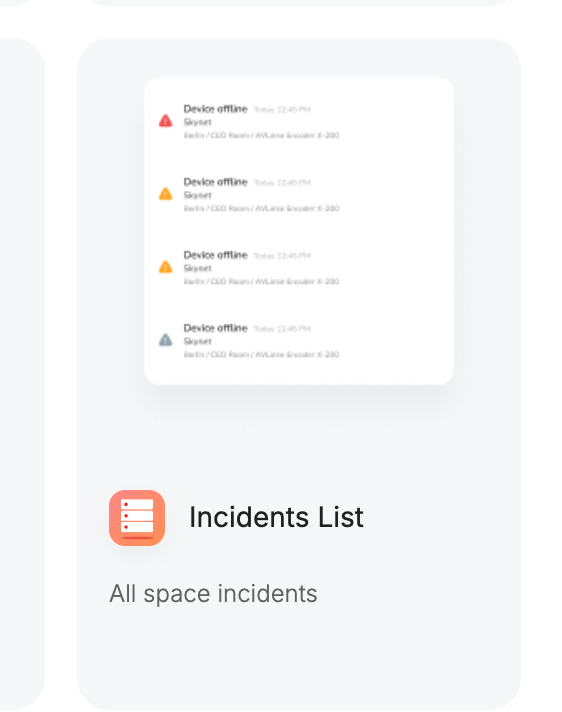 Incidents widget.