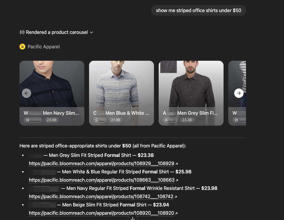 Discovery quick-start app in ChatGPT