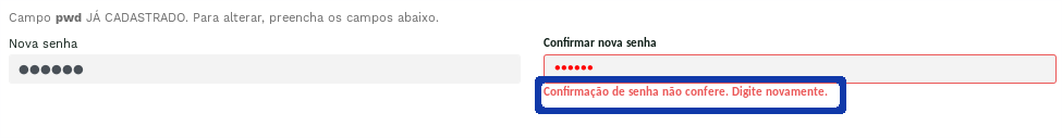 "Password confirmation error." -no-filter