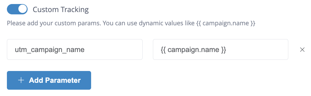 A custom URL param that tracks the campaign name