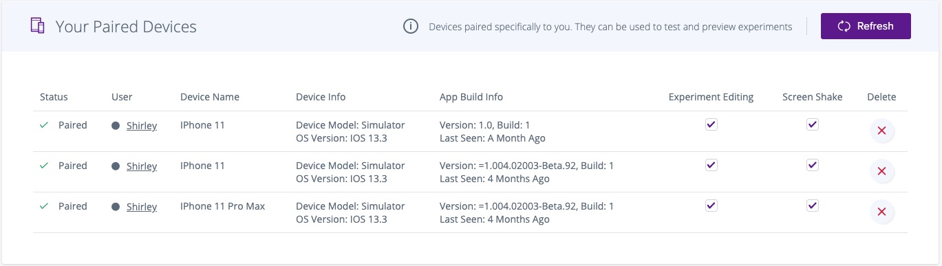 Devices: Pairing and Managing