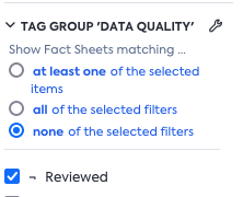 The facet filter set to not "Reviewed" fact sheets.
