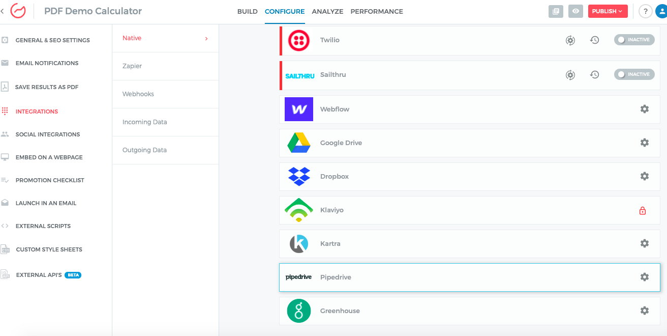 Pipedrive integration