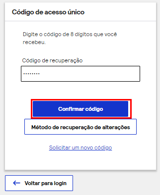 Código de acesso único