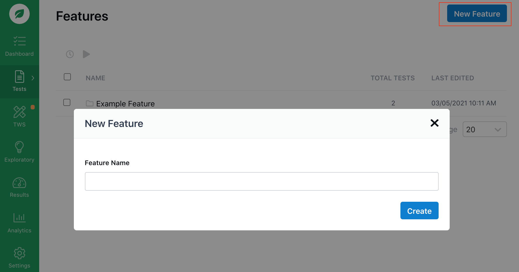 Screen Shot 2021-03-23 at 1.44.13 PM.png Creating a feature.