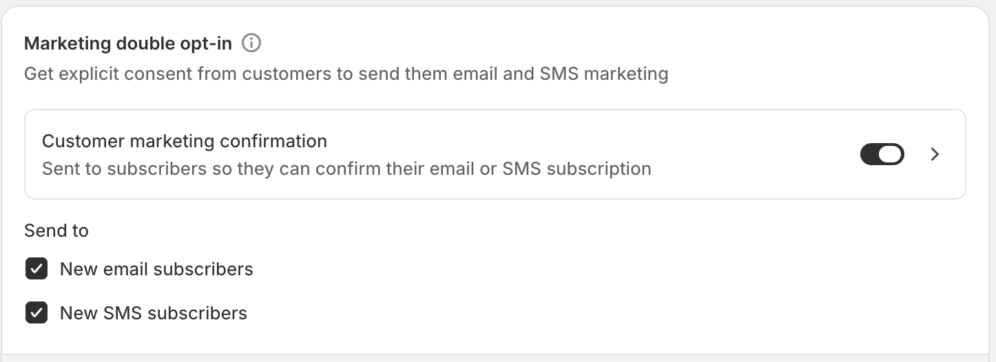 Shopify Customer privacy settings