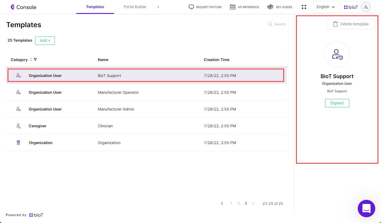 Clinician Template Preview