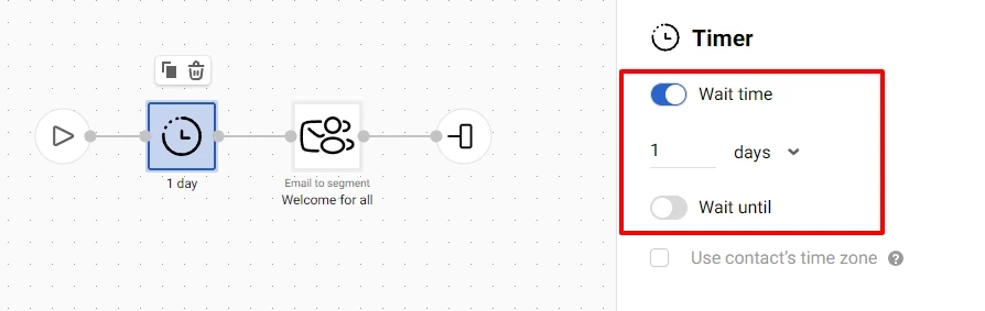 Timer parameters