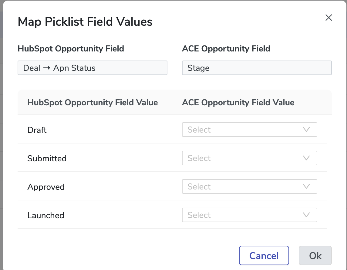 Picklist Field Mapping