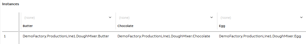 Example of Mixer instances of GUID paths