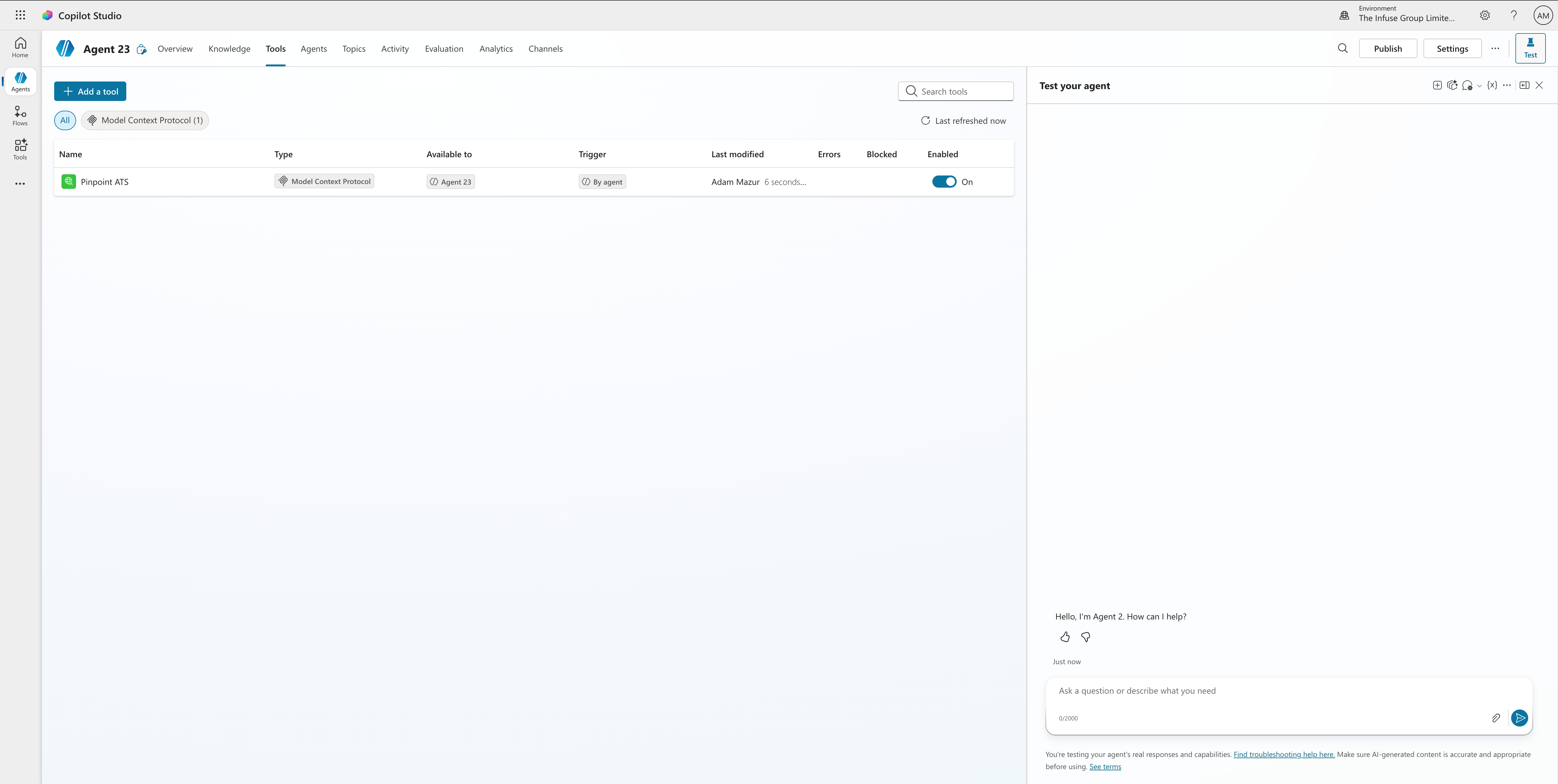Step 11 – Tool panel showing Pinpoint API connected, click Add
